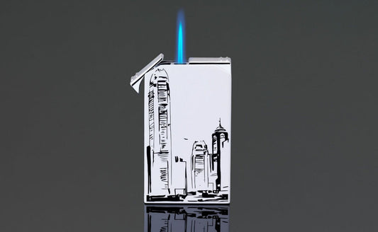 SIGLO Twin Flame Lighter Tattoo Lighter HK Skyline