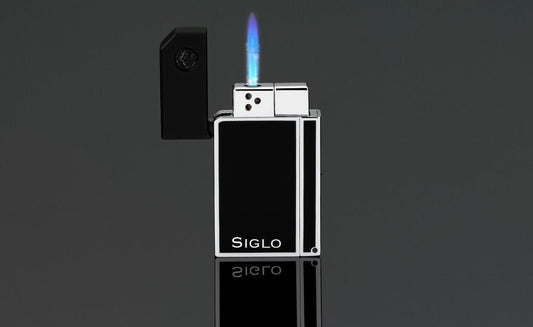 SIGLO CHROME LIGHTER HIGH ALTITUDE OBSIDIAN BLACK - CIGAR VAULT